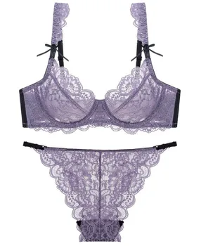 

Girl'S Summer Ultra-Thin Soft Lace Breathable Sexy WOMEN'S Bra Bra Set