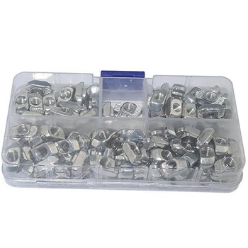 

Hot Sale 160Pcs T Nut Assortment Kits M3 M4 M5 for 2020 Aluminum Extrusion Profile T Slot Nut T Bolt T Drop in Hammer Head Nut