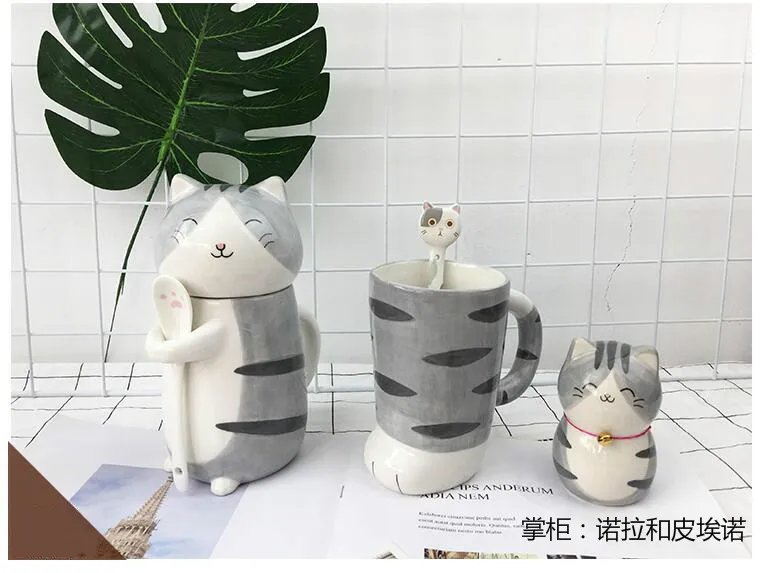Couple cat claw cup, cute super cute coffee cup, mug ceramic cup, creative household milk water cup
