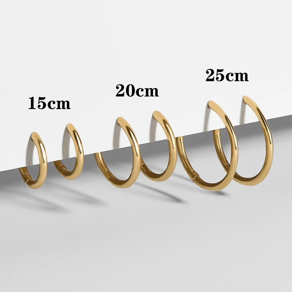 Earrings Classic Stainless Steel for Women Trendy Gold Small Large Circle Punk Jewelry 7 Hc641f21e54d041f4932d5b22e176887aY