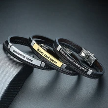 Мужские браслеты из нержавеющей стали с гравировкой логотипа и надписью «сделай сам», персонализированные браслеты Pulseira 19,5 см 21 см