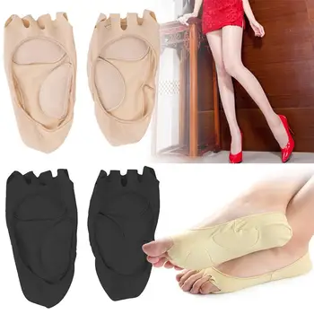 

Fashion Thin Soft Women Sock Slippers Solid Color Seamless Low Boat Socks Hosiery Ankle Toe Crew Five Cut Finger Q4F3