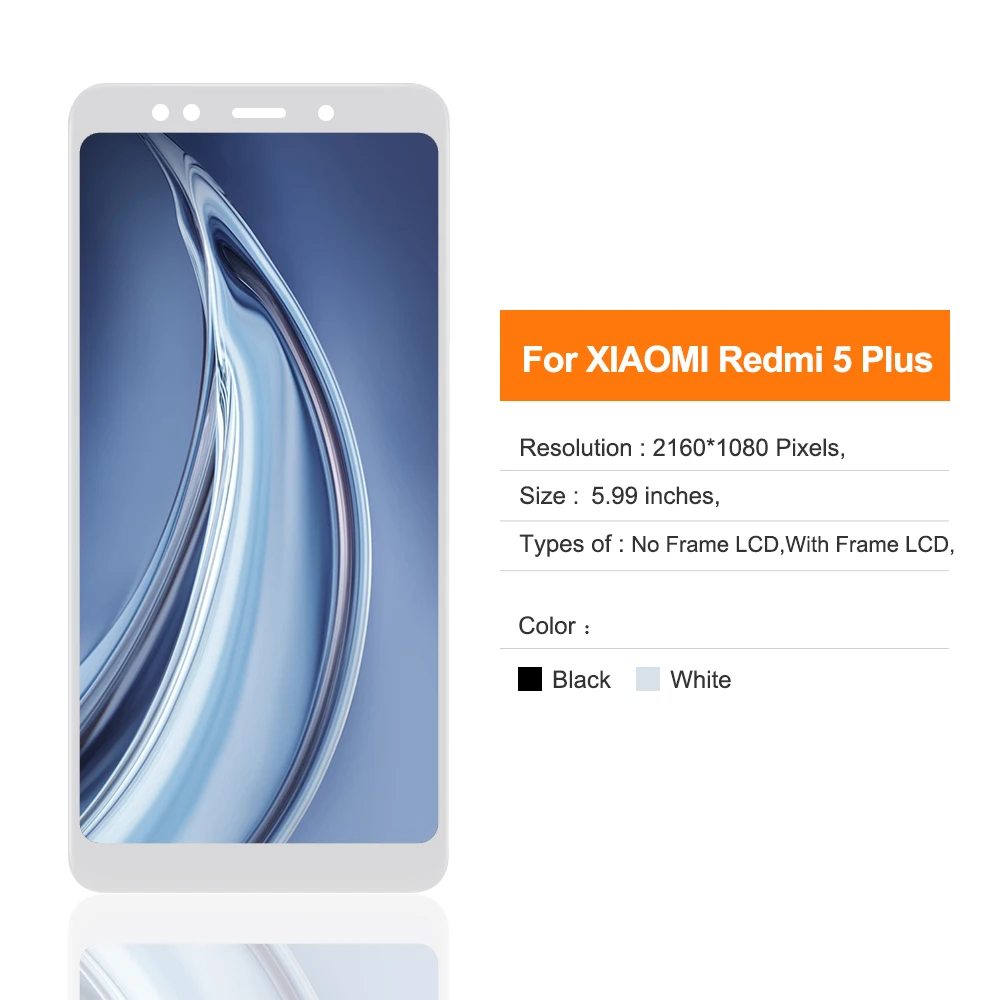Оригинальный ЖК дисплей Xiaomi Redmi 5 Plus шт./лот 10 точек касания дигитайзер в сборе +
