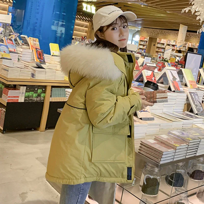 

Photo Shoot 2019 Autumn And Winter Women's Network Red Casual CHIC down Jacket Cotton-padded Clothes Korean-style INS Workwear C