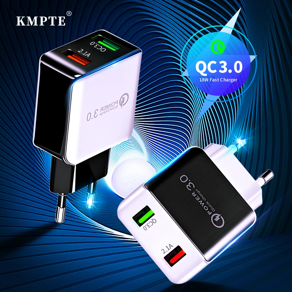 

18W Quick Charge 4.0 3.0 USB Charger QC3.0 Fast Charger Travel EU/US Wall Mobile Phone Charger For iPhone Samsung Xiaomi Huawei
