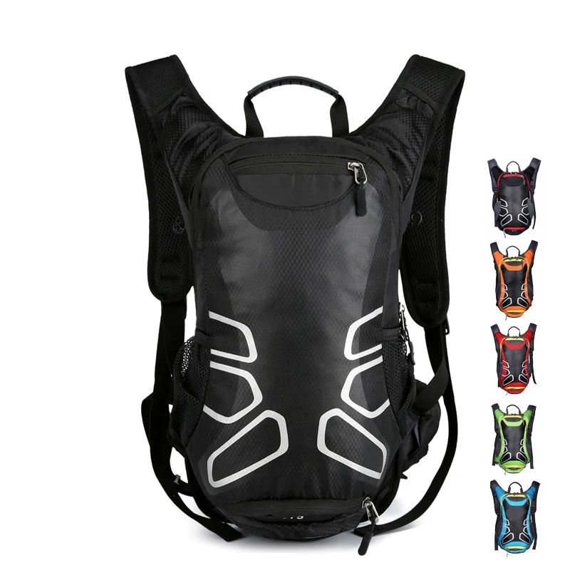 Outdoor Touring Bike Riding Bag Waterproof Reflective Strip Large Capacity Backpack with Helmet Mesh Pocket Cycling | Спорт и