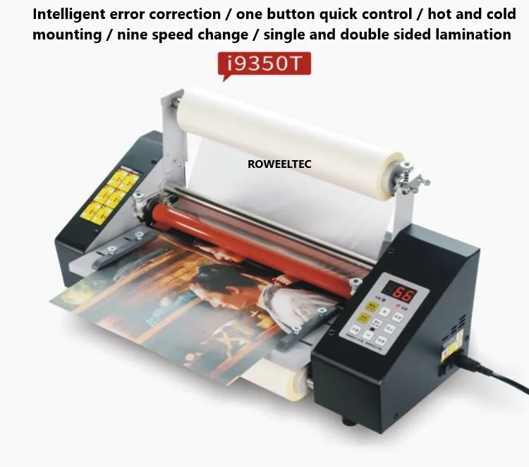 A3 Hot roll laminating machine i9350T Four Rollers Laminator laminator High-end speed regulation thermal laminator