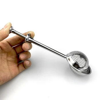 

New Stainless Steel Tea Shelf High Quality Retractable Tea Strainer Reuse Filtered Flavored Ball Tea Leak