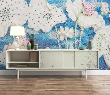 

[Self-Adhesive] 3D Lotus 183359 Wall Paper mural Wall Print Decal Wall Murals