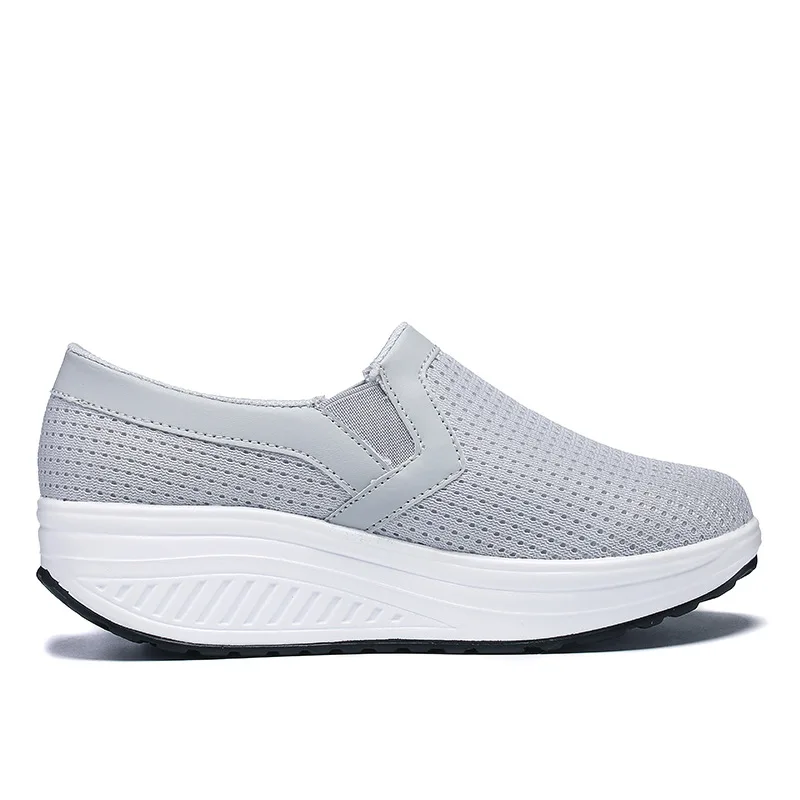 

2017 Summer And Autumn New Style WOMEN'S Shoes Casual Thick Bottomed Mesh Breathable Women's Solid Color Love Shook Shoes 1608