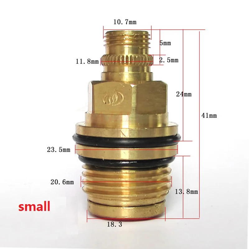 Wall Mounted shower head two-way water distribution valve Shower column water separator spool Long rod brass spool
