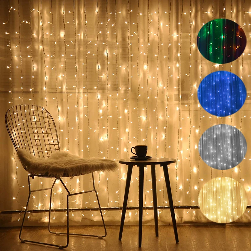 

3m x 3m 220V EU /110V US Plug LED Digital Water Waterproof Curtains Lights Holiday Decoration Wedding Christmas Light Outdoor