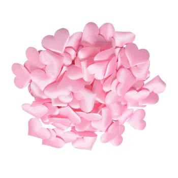 

50Pcs Silk Sponge Satin Fabric Cute Heart Petals Wedding Confetti DIY Romantic Heart Cloth Decorations Scrapbook Accessories
