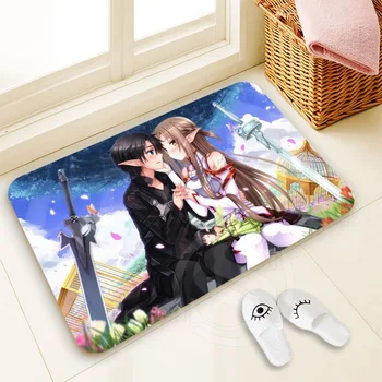 

H-P240 Custom Sword Art Online #23 Doormat Home Decor 100% Polyester Pattern Door mat Floor Mat foot pad SQ00722-@H0240