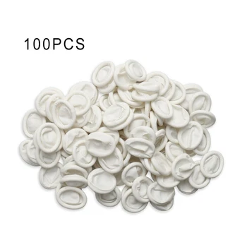 

Useful 100pcs/Set Disposable White Powder-free Latex Finger Sleeve Tattoo Embroidered Beauty Nail Anti-skid Finger Sleeve