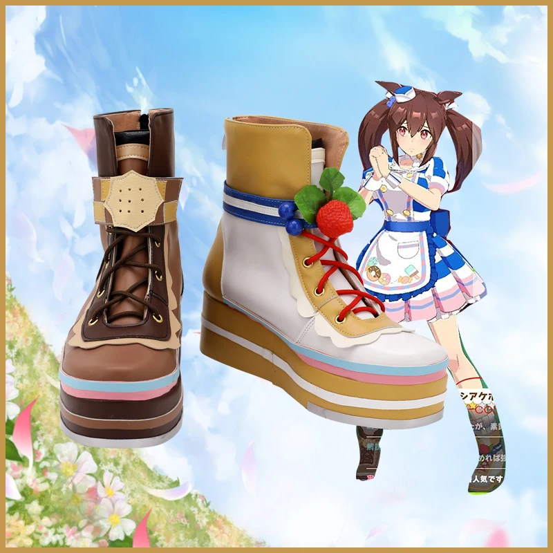 

Pretty Derby Hishi Akebono Cosplay Shoes Boots Halloween Cosplay Prop For Girls
