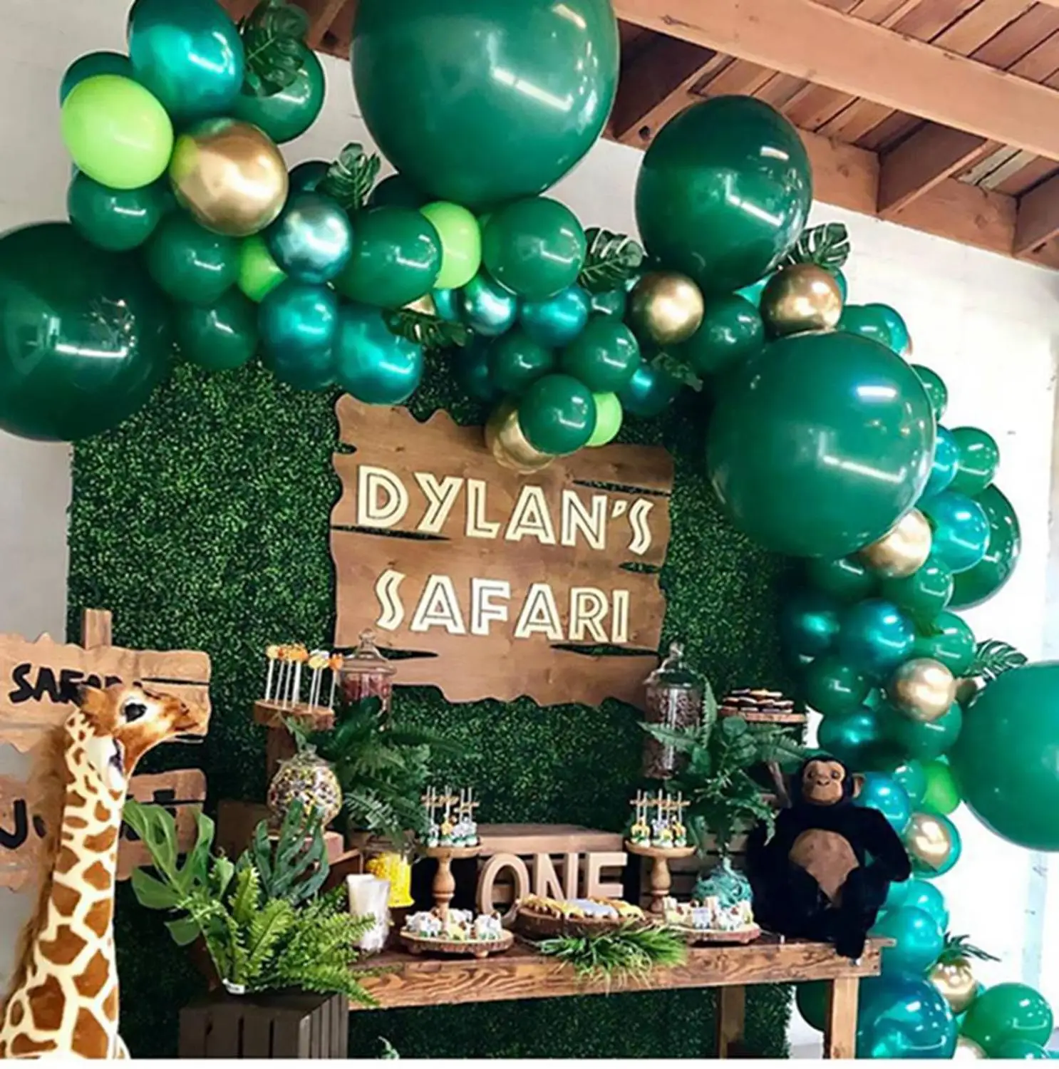 Green Palm Leaf Balloons Safari Jungle Party Child Girl Boy Happy Birthday Party Decor Kids Tropical Dinosaur Party Wild One Green Palm Leaf Balloons Safari Jungle Party Child Girl Boy Happy Birthday Party Decor Kids Tropical Dinosaur Party Wild One