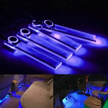 

4Pcs Ambient Light LED Atmosphere Light Auto Interior Door Bowl handle Armrest Light Car Door Interior Light Decorative Lamp
