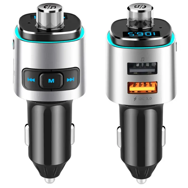 

Car FM Transmitter Wireless Music Player Modulator with Quick Charge Dual USB