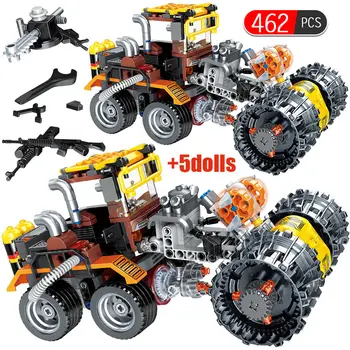

462pcs City Yellow War Car Model Building Blocks Technic Raging Chariot Figures Bricks Gifts Toys For Children Boys