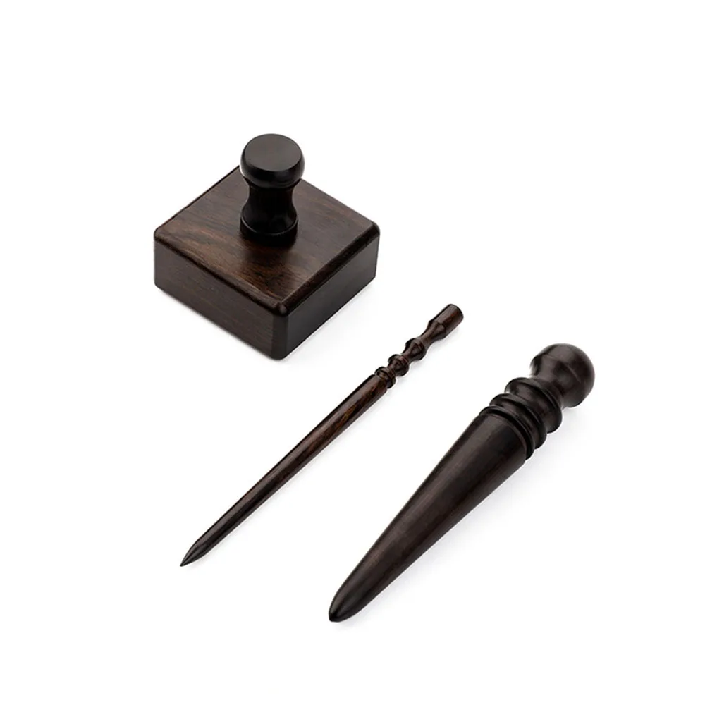 Leathercraft Slicker Round Burnisher Ebony Wood Leather Burnisher Leather Slicker Tool Polished Rods Edge Tools 1PCs leather tools leather craft tool kit leather craft tools leather craft tool