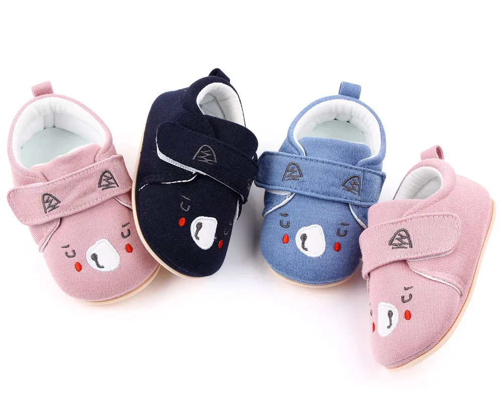 

2020 The New Embroidery cartoon Baby Anti-Slip Baby Girl Boy Shoes