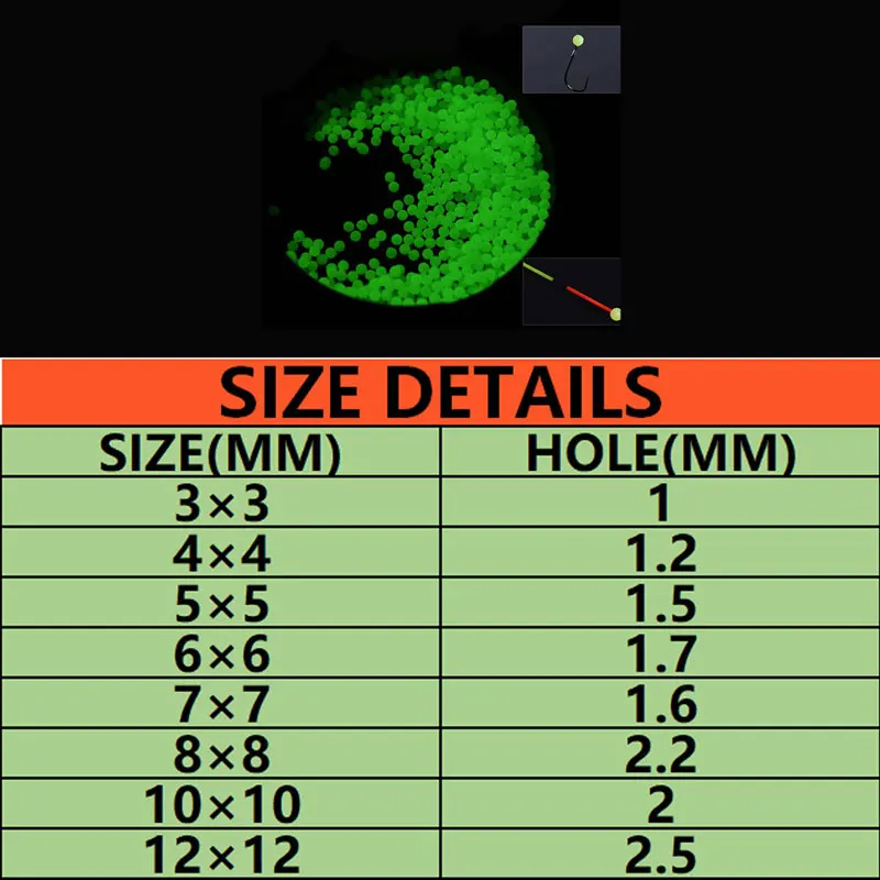 100 шт рыболовные снасти в виде бобов светящиеся круглые поплавки пробки светящиеся такелажные Бусины Пластиковые снасти Соблазнительные аксессуары красный зеленый