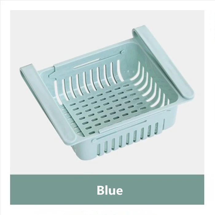Коробка для хранения холодильника дышащая защита окружающей среды пластиковый контейнер стрейч кухня ящик для хранения ящик кухонный инструмент - Цвет: Синий