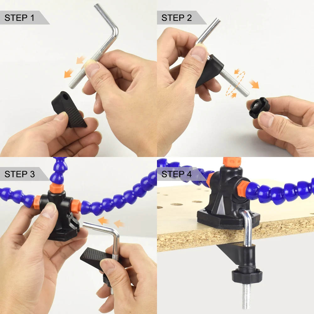 soldering stations NEWACALOX Multi Soldering Helping Hand Tool Table Clip Third Hand Soldering Stand Welding PCB Holder Flexible Arm Soldering Tool hot stapler plastic repair