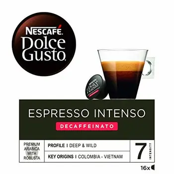 

Nescafé Dolce Gusto Espresso Intense Decaffeinated Nespresso Coffee 16 Capsules