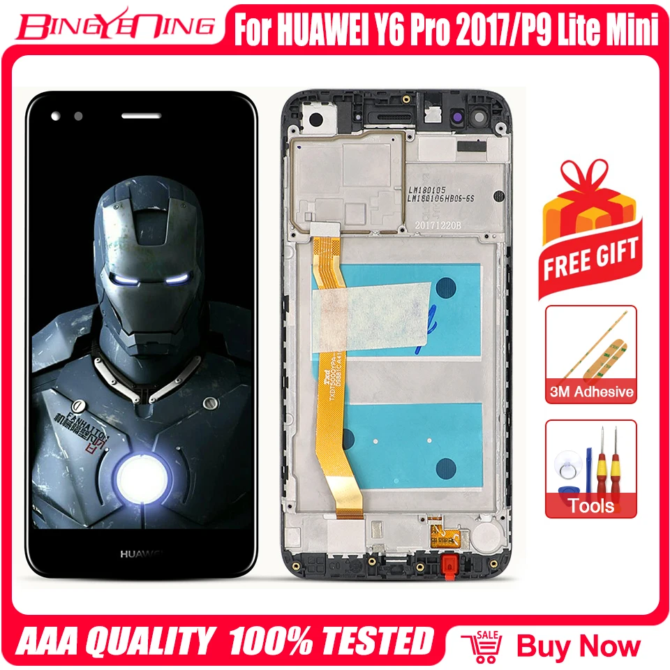 Для Huawei P9 lite mini LCD дисплей + Y6 Pro 2017 lcd сенсорный экран дигитайзер сборка с рамкой |