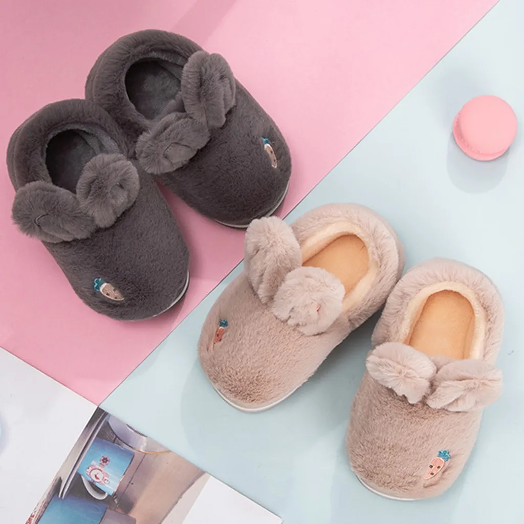 Детская Хлопковая обувь; детские домашние тапочки; обувь для новорожденных девочек с рисунком кролика; обувь для первых шагов; мягкие сандалии обувь с рисунком