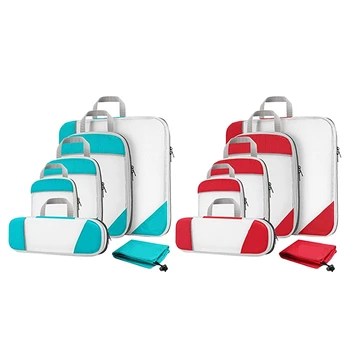 

Travel Portable Compression Storage Bag 6-Piece Waterproof Clothing Underwear Finishing Bag Compressible Double Zipper Storage O