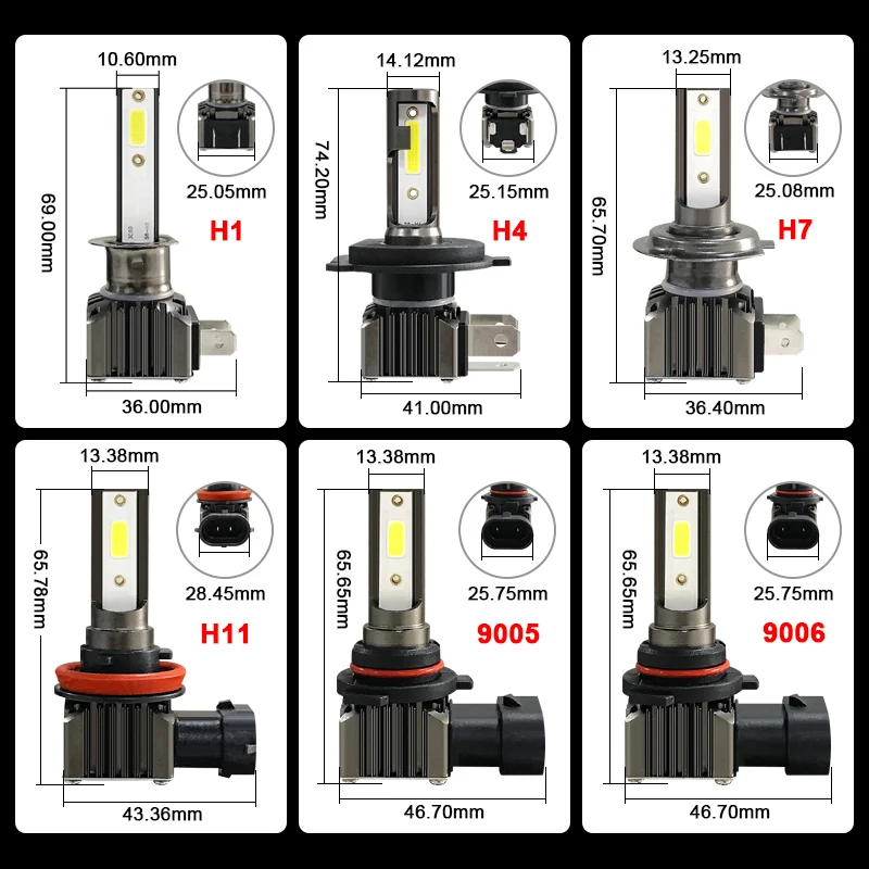 Светодиодные Автомобильные фары EURS LED H4 s H7 H11 светодиодсветодиодный H1 H8 H9 9005 9006 HB3