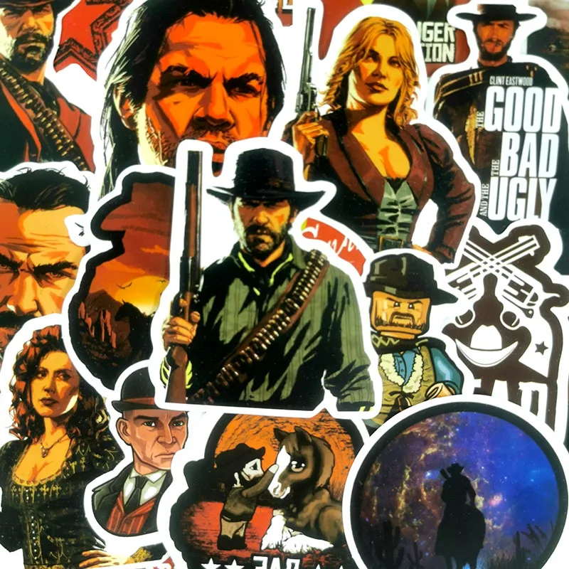 50 шт./компл. Red Dead Action Adventure Game водонепроницаемый ПВХ Граффити стикер для ноутбука чемодан для скейтборда детская игрушка стикер