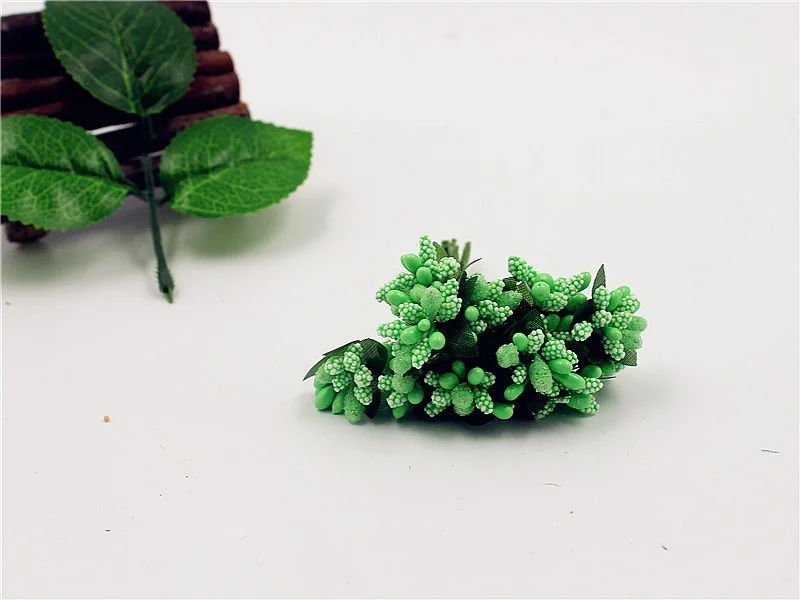 Искусственный бутон Stamen Berry Bacca цветок для свадебного украшения DIY Скрап заказ