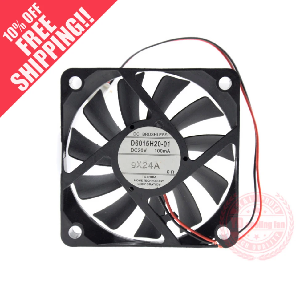 Используется для TOSHIBA D6015H20 01 20V 24V 100MA 6015 6CM охлаждающий вентилятор| |