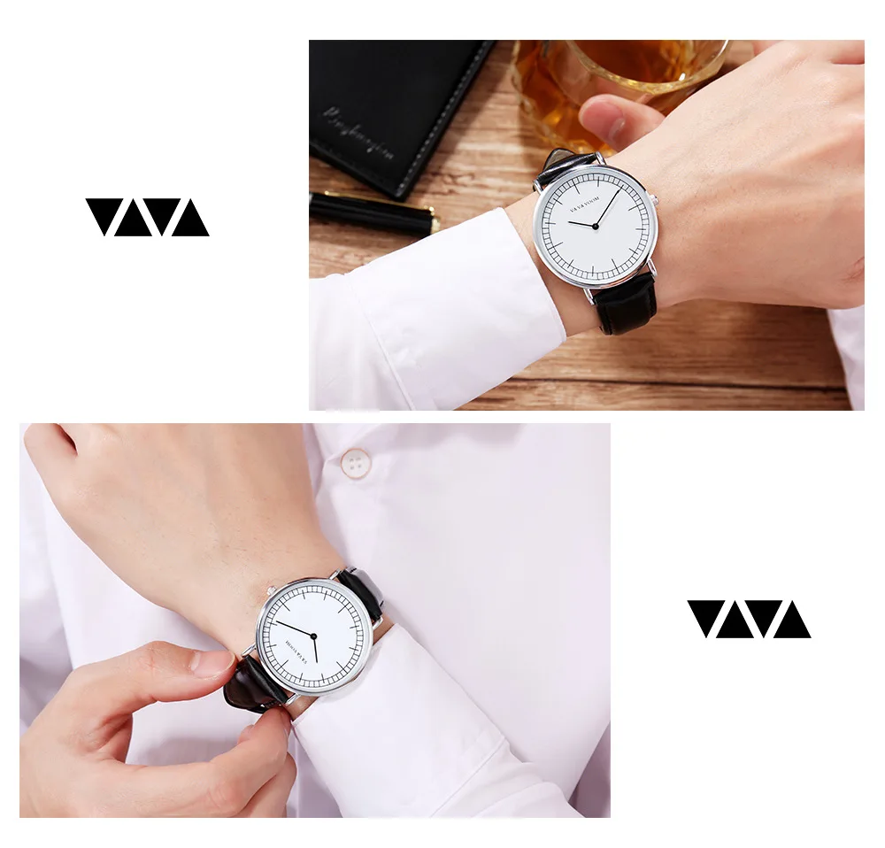 VA VA VOOM erkek kol saati Simple Fashion Couple Watches Top Brand Quartz Wristwatches Lover Clock regalo hombre Gift