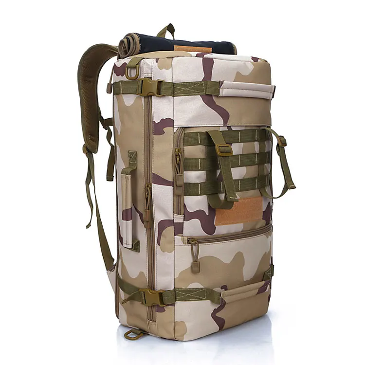 Large Tactical Army Military Rucksack Outdoor Multifunction Waterproof Backpack Hiking Climbing Knapsack Travel Back Pack - Цвет: Camouflage