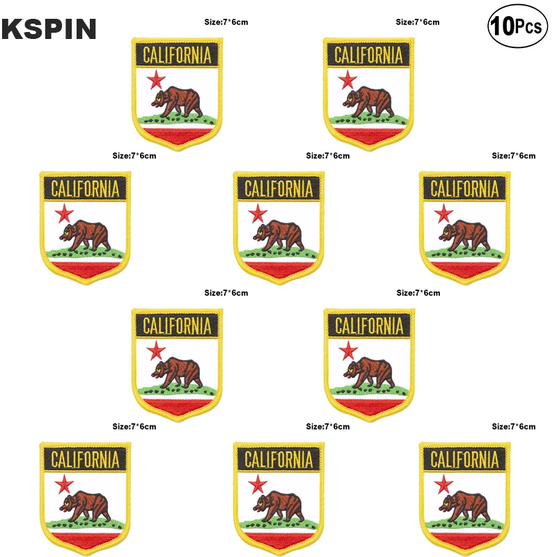 США флаг Калифорнии вышивка патчи железо на пиле Переводные Швейные Аппликации