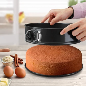 

Round Baking Pan, 3 Hole Adjustable Hinged Pan Coated Stainless Steel,Make a Unique Cake for Your Kids,Friends or Family