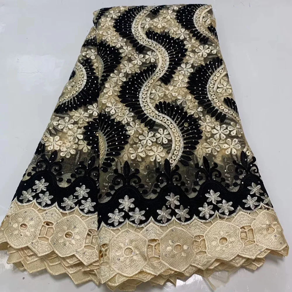 Кружевная ткань с гипюровым шнуром африканская кружевная 2020 Высококачественная