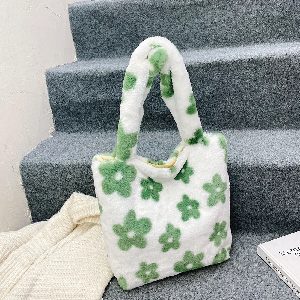 flower tote bag fluffy