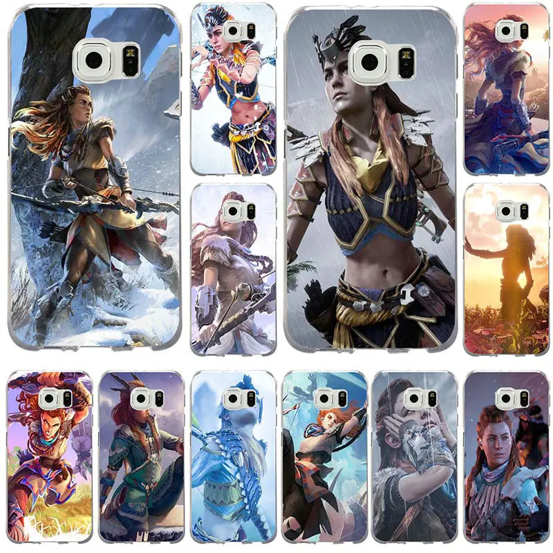Aloy Horizon Zero Dawn Мягкий ТПУ силиконовый чехол для телефона Samsung Galaxy Note 2 3 4 5 8 S2 S3 S4 S5 Mini