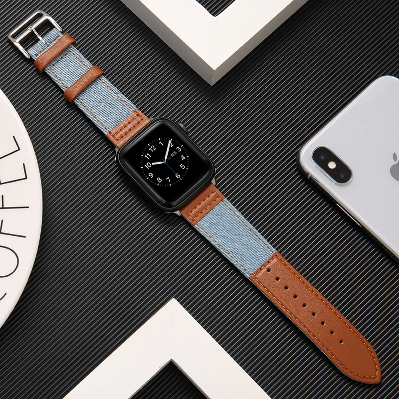 Полотно из натуральной кожи ремешок для apple watch, ремешок 42 мм, 38 мм,/44 мм/40 мм часы браслет наручный ремень ремешок для наручных часов iwatch, версия 5/4/3/2/1
