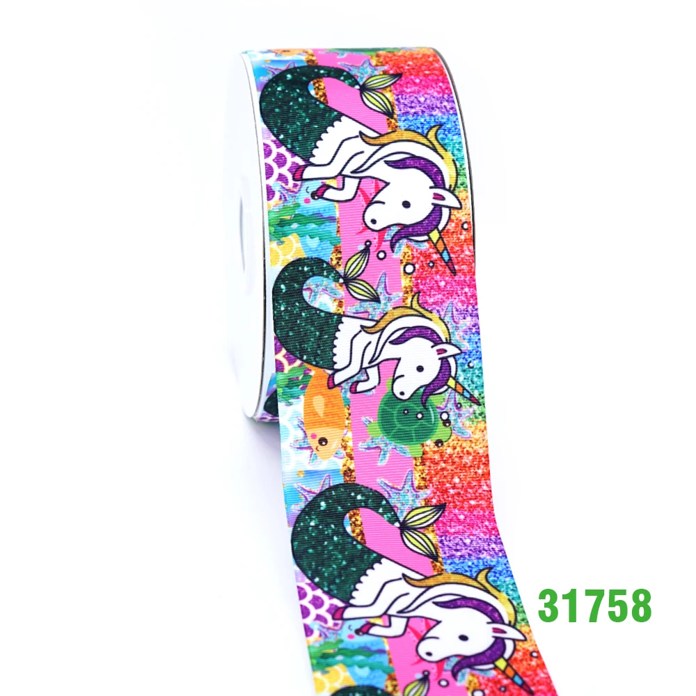 31758 50 ярдов мультфильм напечатанный grosgrain ленты 31686 - Цвет: 31758