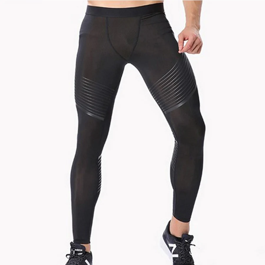 Мужские компрессионные штаны для пробежки, спортивные мужские штаны для спортзала, фитнеса, пробежки, полосатые мужские Леггинсы с принтом, трико для пробежки, мужские спортивные штаны для спортзала