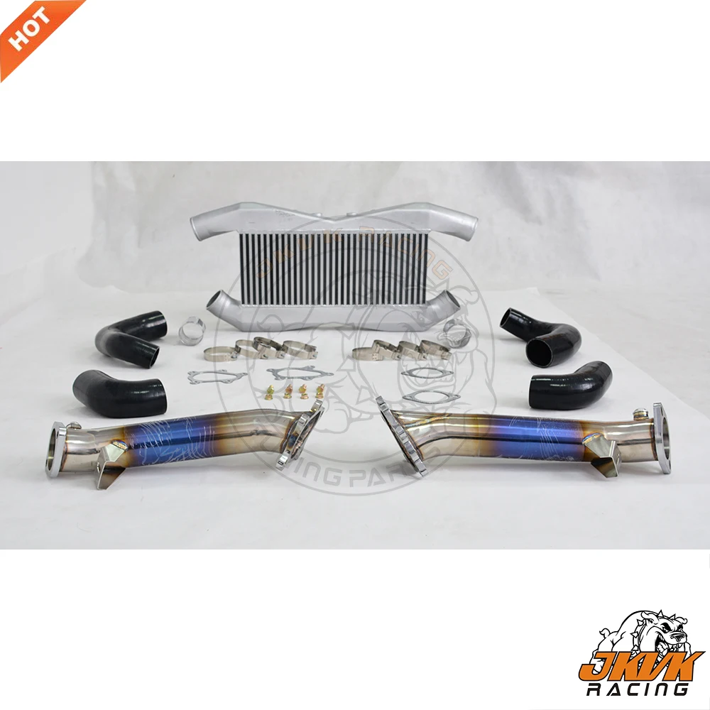 JKVK RACING GT R R35 09-16 TITANIZE CATLESS DOWNPIPE GT-R R35 Переднее Крепление интеркулер производительность интеркулер