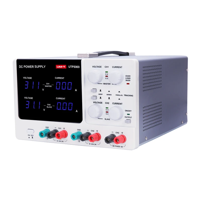 UNI-T UTP3303 многоканальный Линейный источник питания постоянного тока от 0 до 32 В/от 0 до 3A регулируемый, 5В/3А фиксированный