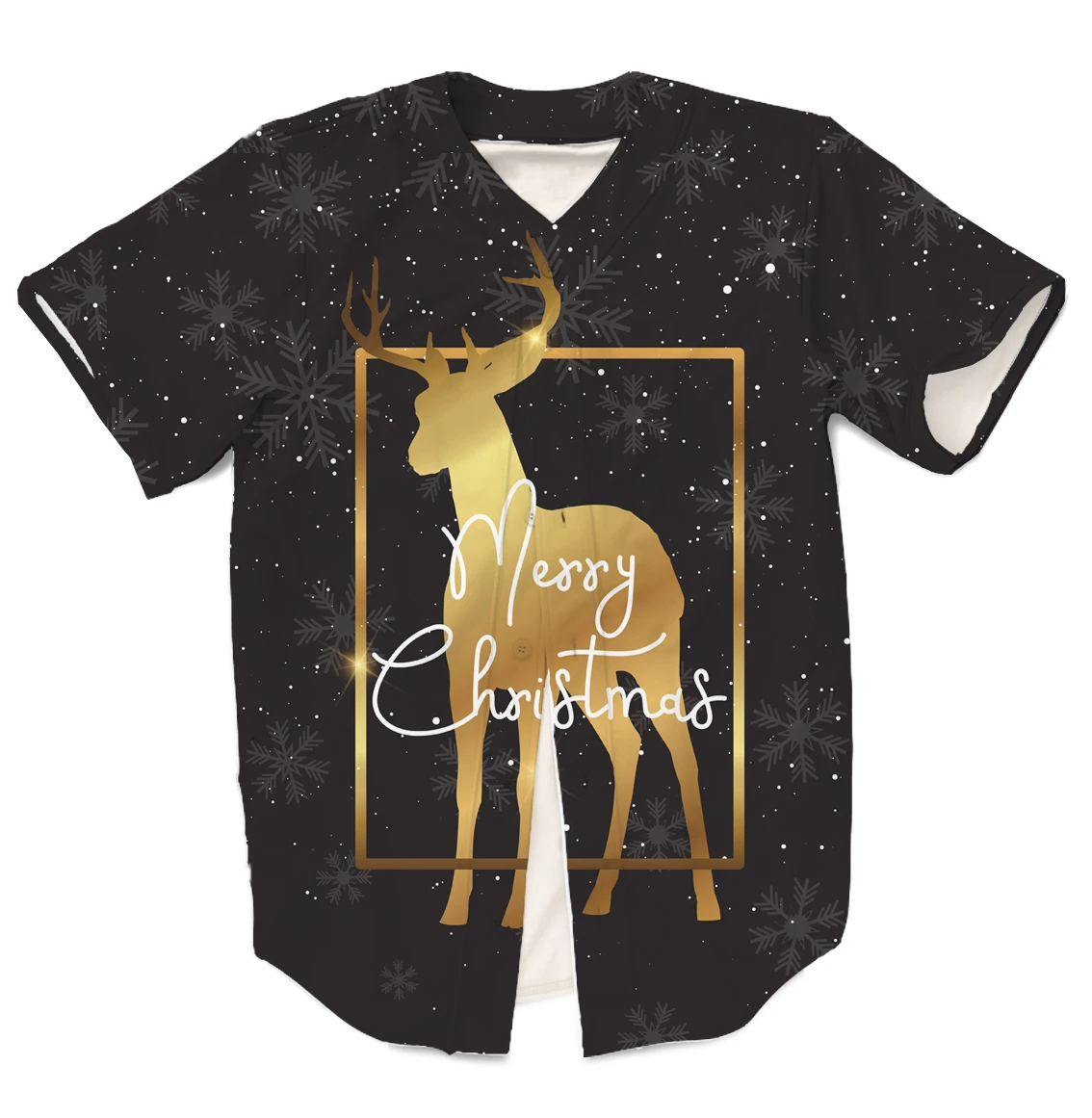 Настоящий американский размер Merry Deermas Высокое качество 3D сублимационная печать на пуговицах Джерси размера плюс 3xl 4xl 5xl 6xl